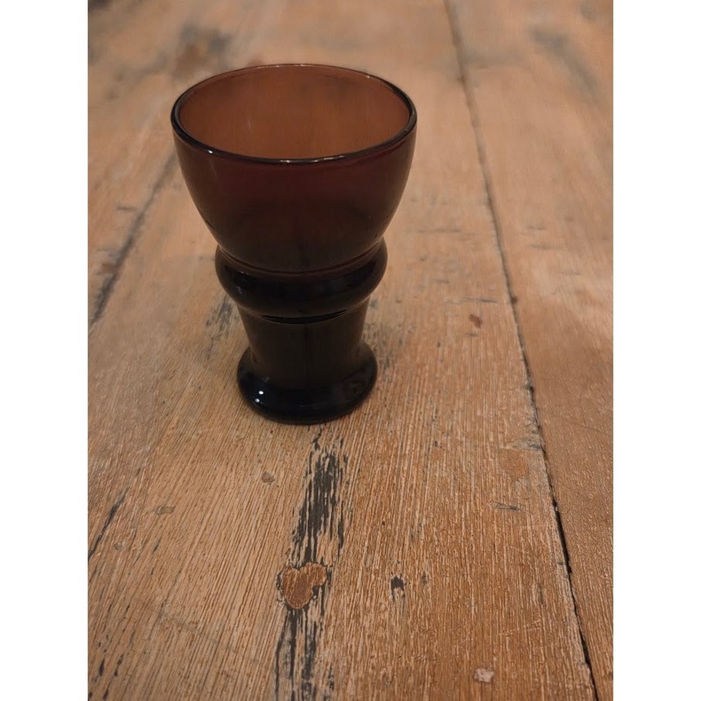 Vintage Amethyst Purple Glass Shot Glass Footed Barware 3 Inch